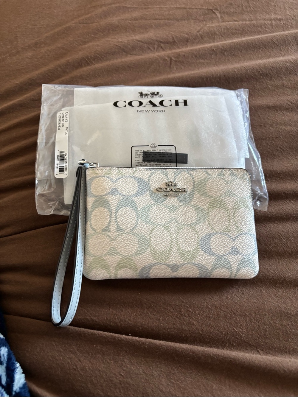 COACH Pastel Signature Wristlet in Light Multicolor